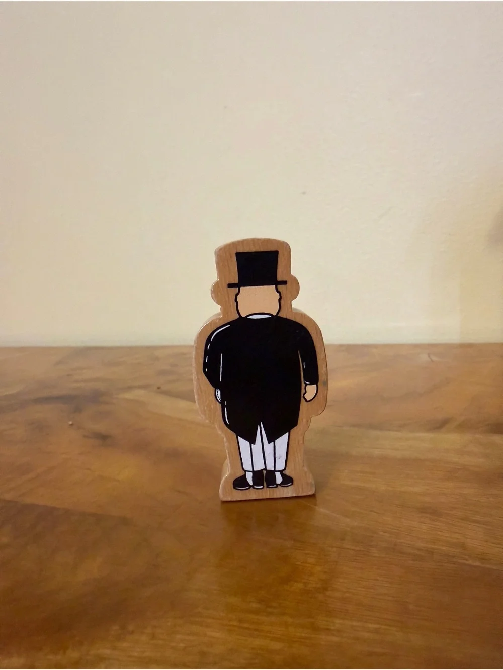 2001 Thomas And Friends Sir Topham Hatt Vintage Wooden Block Railway Figure